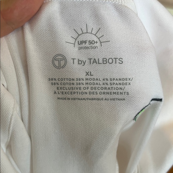 NWT T by Talbots UPF 50+ Pickleball Sleeveless Polo Zipper Top - White - XL - Picture 10 of 10